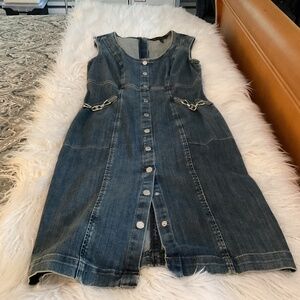 White House Black Market Denim Midi Dress